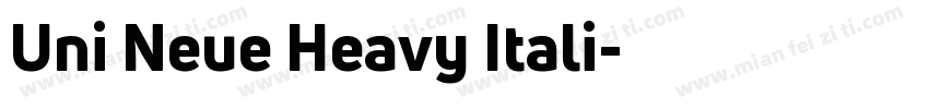 Uni Neue Heavy Itali字体转换